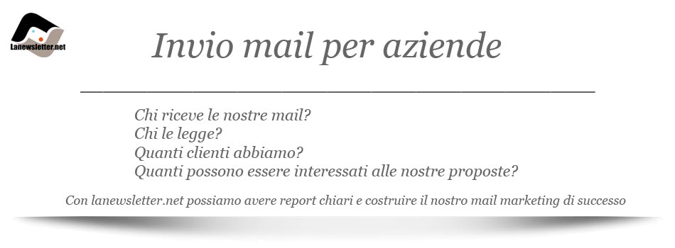 invio mail per aziende con report e controllo di ricezione e visione link