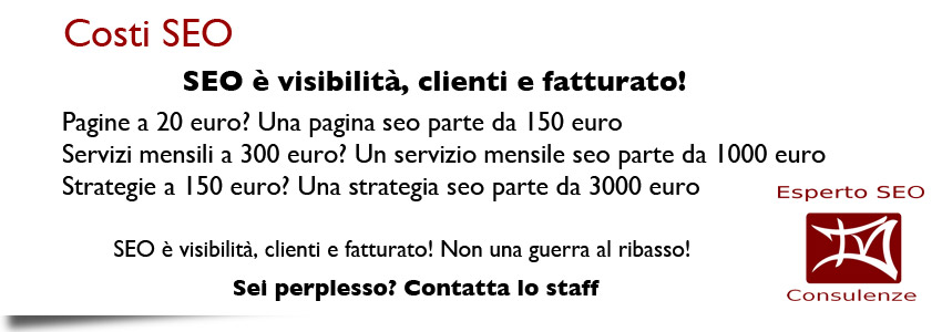 costi seo, perché fare seo costa molto?