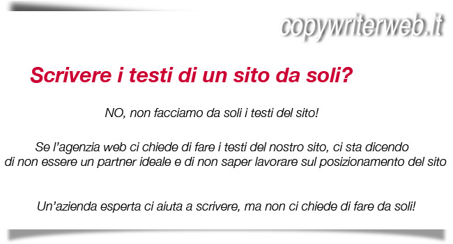 scrivere da soli i testi di un sito: un errore da non fare